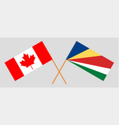 Crossed Flags Of Canada And Seychelles