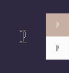 Ip Monogram Initials Design For Law Firm Logo