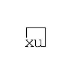 Xu Lowercase Ocean Retro Initial Logo Best