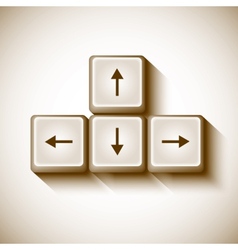 Arrows buttons keyboard Royalty Free Vector Image