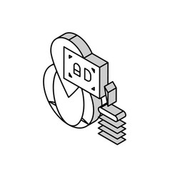 Location Advertising Isometric Icon