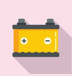 New Car Battery Icon Flat Full Energy