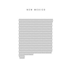 People Map New Mexico Us State Stylized