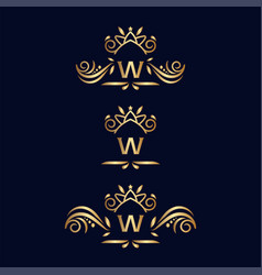 Royal Luxury Ornate Logo Letter W