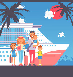 Happy Family On Cruise Trip