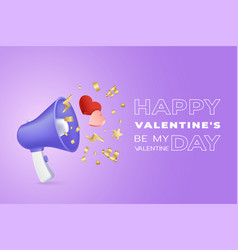 Happy Love Day 3d Megaphone Speaker For News Ad