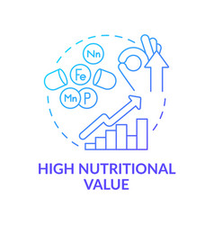 High Nutritional Value Blue Gradient Concept Icon