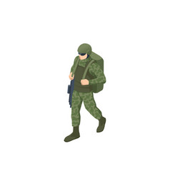 Isometric Military Backpack War Hiking Army