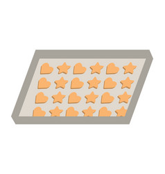 Cookies Of Various Shapes On Baking Sheet Home