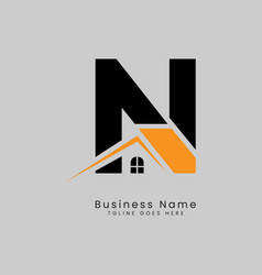 N Letter Real Estate Template Logo Design