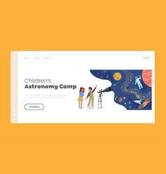 Children Astronomy Camp Landing Page Template