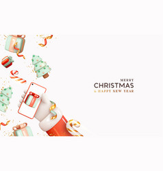 Smartphone Mock Up With Christmas Design