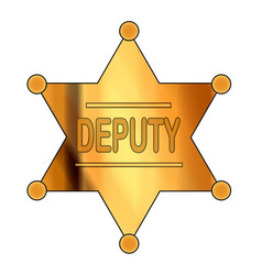 Brass Or Gold Deputy Sheriff Badge