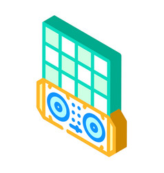 Dance Floor And Dj Console Isometric Icon