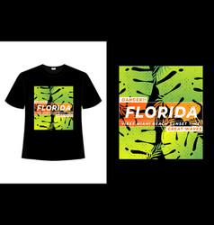 T-shirt Florida Leaf Beach Miami Summer Gradient