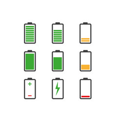 Battery Level Indicator Power Set Icons