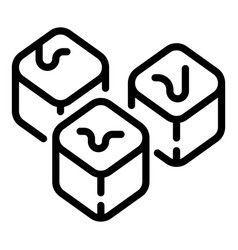 Caramel Cubes Icon Outline Style