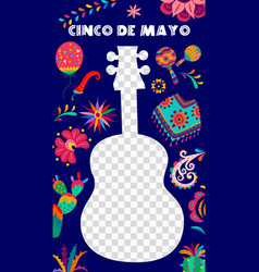 Cinco De Mayo Social Media Post Of Mexican Guitar