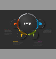 Multipurpose Dark Infographic Template With Four