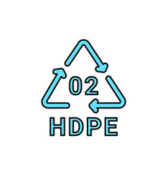 Plastic Recycling Code Hdpe 2 Line Icon