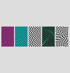 Psychedelic Checkerboard Vertical Posters