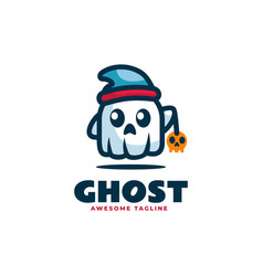 Logo Ghost Mascot Cartoon Style