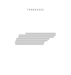 People Map Tennessee Us State Stylized