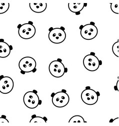 Cute Panda Face Seamless Wallpaper Pattern