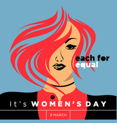 Each For Equal Letter Background For Womens Day