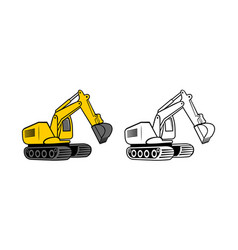 Excavator Cartoon Design