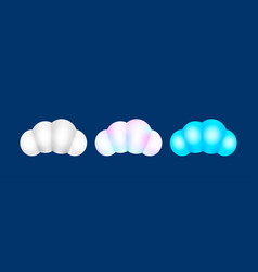 Icons Of Fluffy Volumetric Clouds