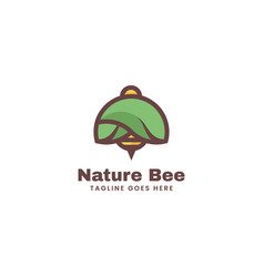 Logo Nature Bee Mascot Style