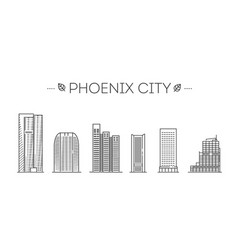 Phoenix City Arizona Flat Symbols