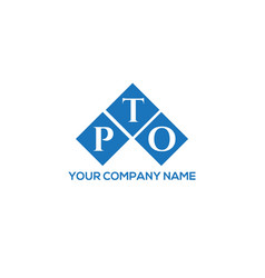 Pto Letter Logo Design On White Background