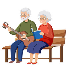 Senior Couple Playing Music