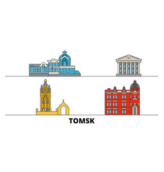 Russia Tomsk Flat Landmarks