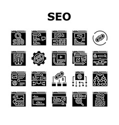 Seo Optimize Community Icons Set