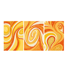 Abstract Backgrounds Set Orange Fruit Background