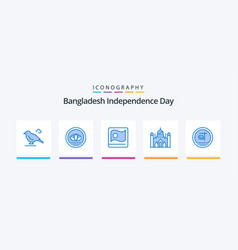 Bangladesh Independence Day Blue 5 Icon Pack