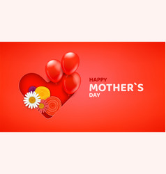 Happy Mothers Day Banner Cut Out Effect