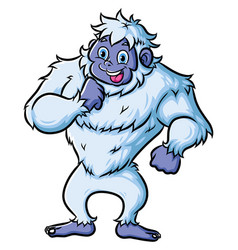 Happy Yeti Is Dancing And Feeling Chill