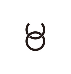 Letter U And O Circles Geometric Symbol Simple