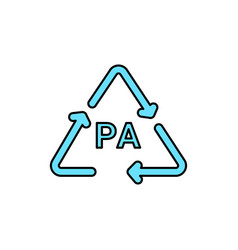 Plastic Recycling Code Pa Line Icon Consumption