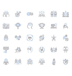 Workforce Instruction Line Icons Collection