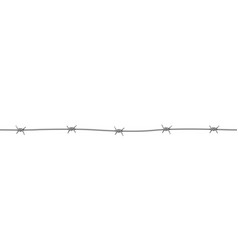 Barbed Wire Of Prison Fence Seamless Pattern