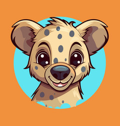 Cute Cartoon Hyena Wild Dog