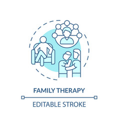 Family Therapy Blue Concept Icon