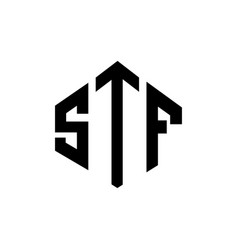 Stf Letter Logo Design With Polygon Shape