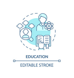 Education Blue Concept Icon