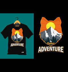 Outdoor Adventure Retro T Shirt Design